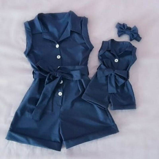 Pudcoco Kids Baby Girl Clothes Sleeveless Romper Denim - Mubimart
