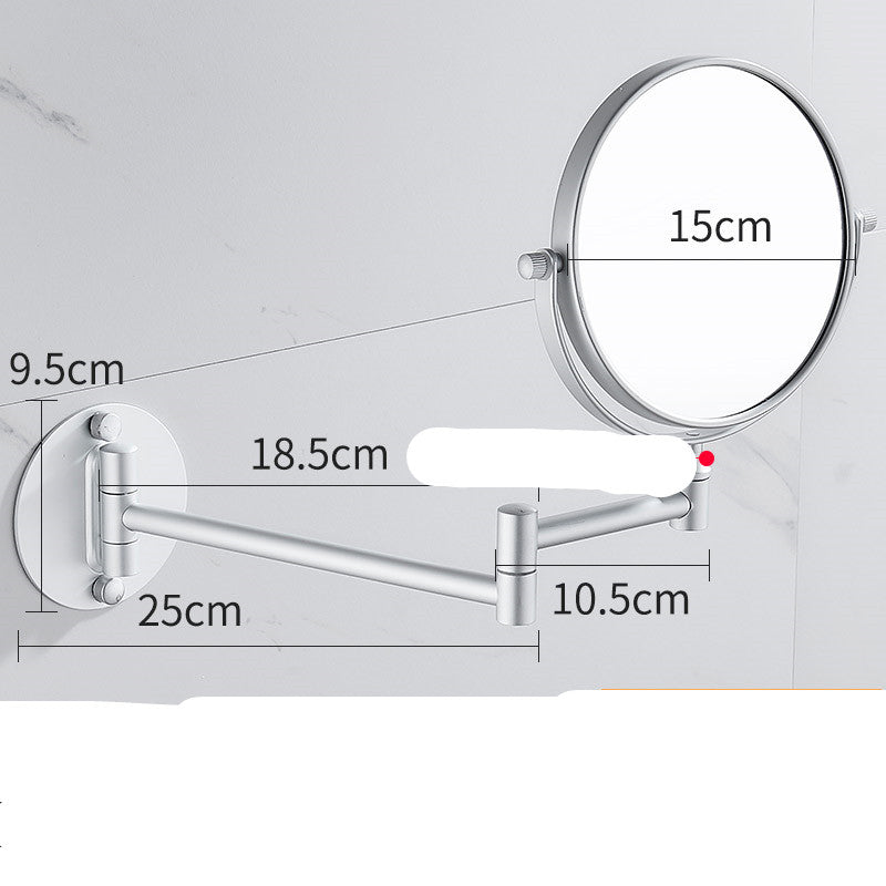 Punch-Free Makeup Mirror Mirror Double Sided Wall Mounted - Mubimart -  