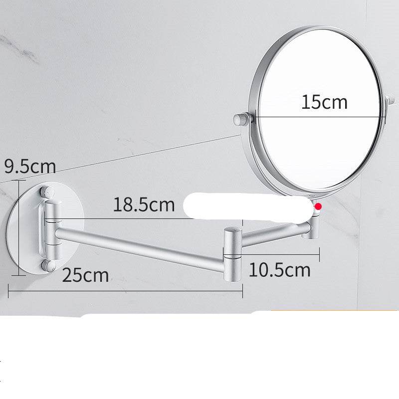 Punch-Free Makeup Mirror Mirror Double Sided Wall Mounted - Mubimart