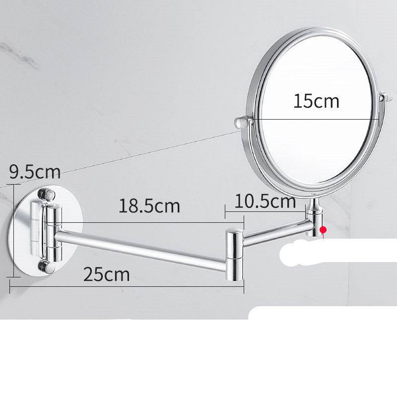 Punch-Free Makeup Mirror Mirror Double Sided Wall Mounted - Mubimart