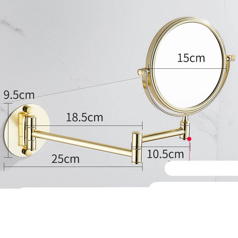 Punch-Free Makeup Mirror Mirror Double Sided Wall Mounted - Mubimart