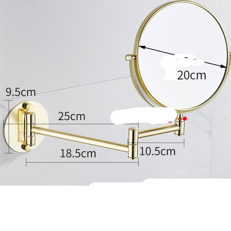 Punch-Free Makeup Mirror Mirror Double Sided Wall Mounted - Mubimart -  