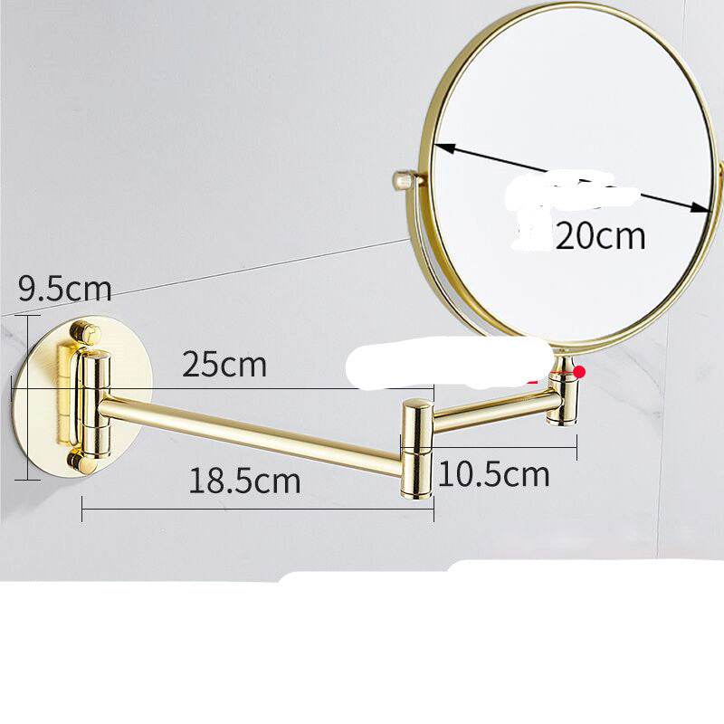 Punch-Free Makeup Mirror Mirror Double Sided Wall Mounted - Mubimart