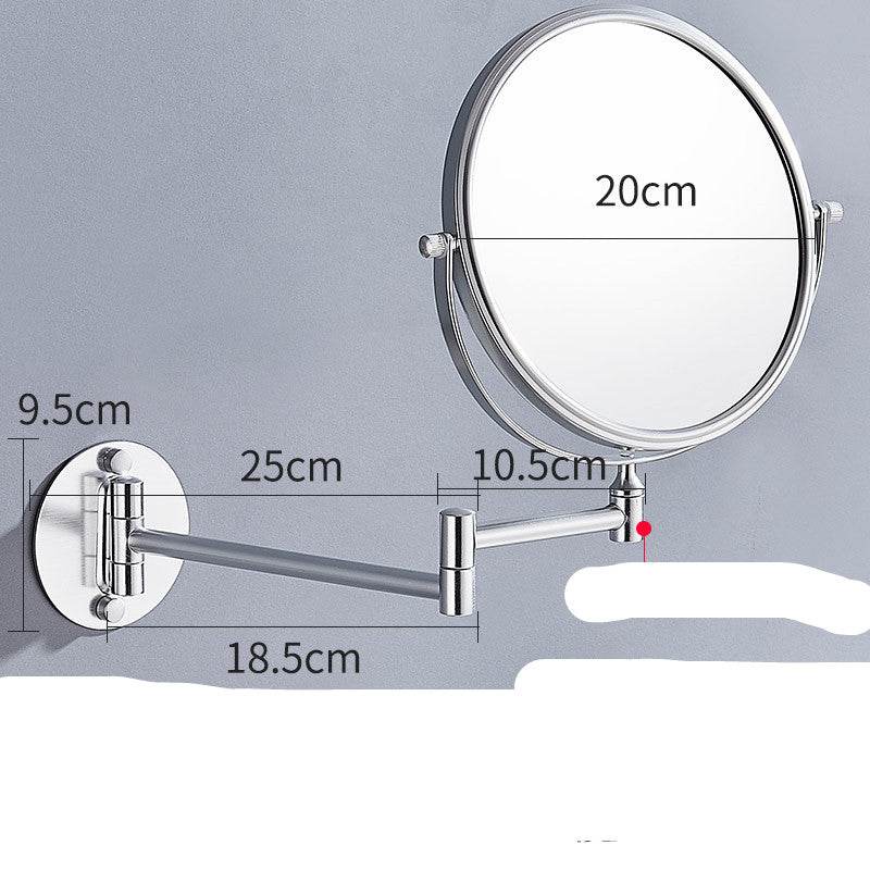 Punch-Free Makeup Mirror Mirror Double Sided Wall Mounted - Mubimart