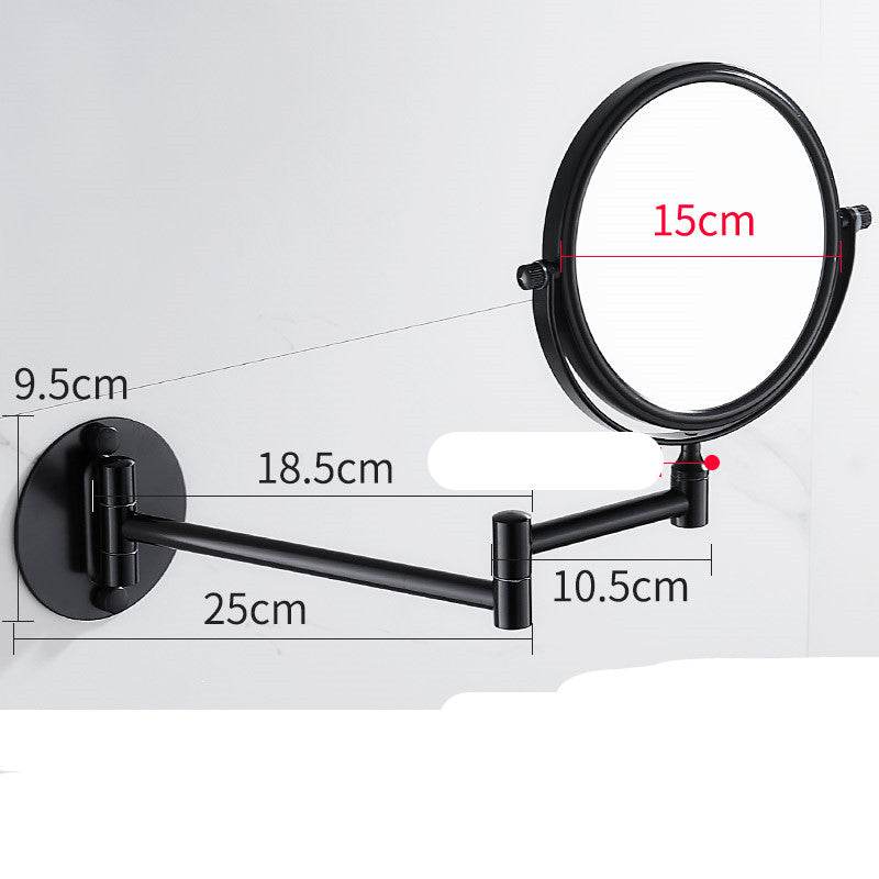 Punch-Free Makeup Mirror Mirror Double Sided Wall Mounted - Mubimart