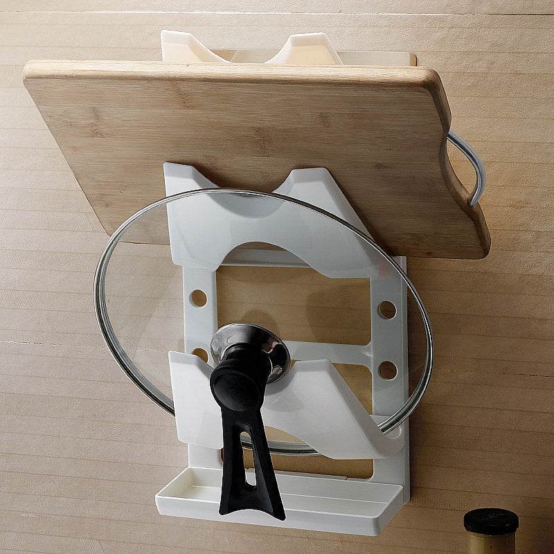 Punch-free three-layer pot rack - Mubimart
