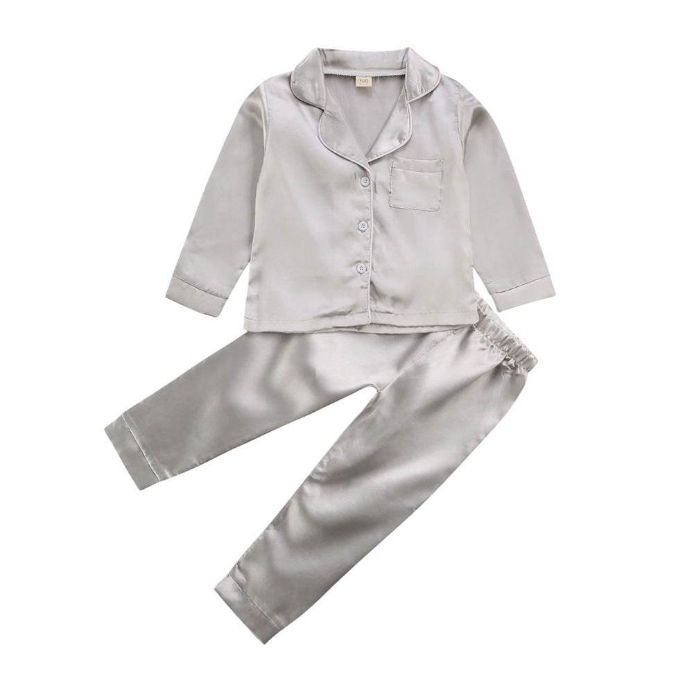 Pure Color Children's Bathrobe Casual Fashion Suit - Mubimart