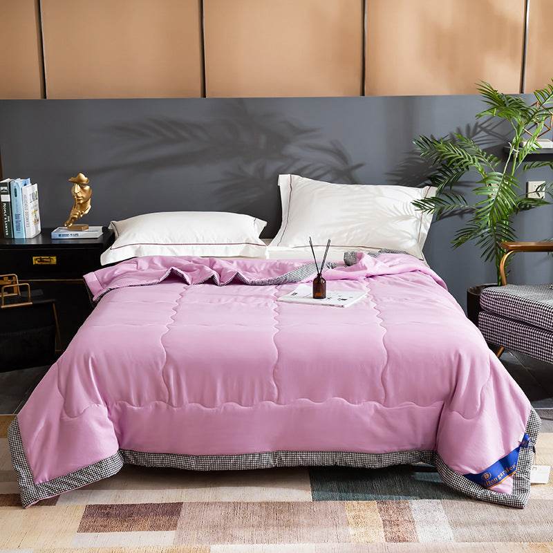 Pure Color Washed Cotton Summer Quilt Thin Quilt Air Conditioner Quilt - Mubimart