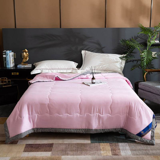 Pure Color Washed Cotton Summer Quilt Thin Quilt Air Conditioner Quilt - Mubimart