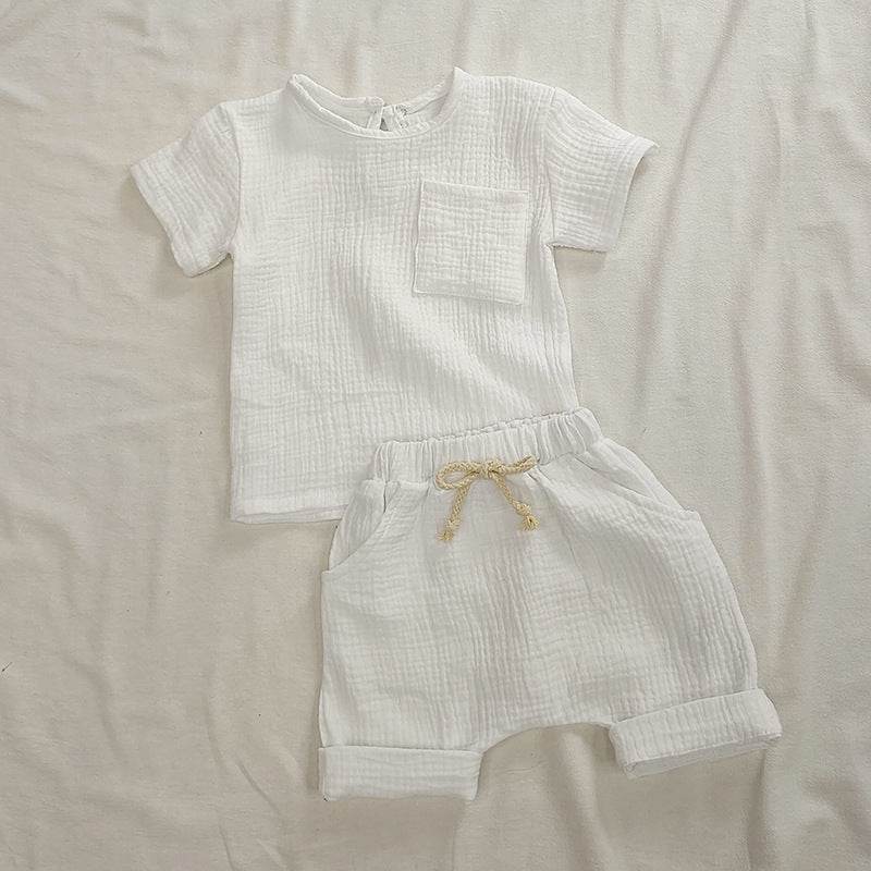 Pure Cotton Children's Two-piece Baby Set - Mubimart