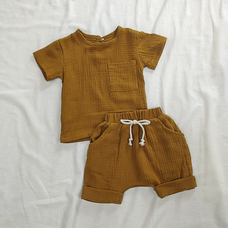 Pure Cotton Children's Two-piece Baby Set - Mubimart -  