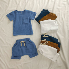 Pure Cotton Children's Two-piece Baby Set - Mubimart -  