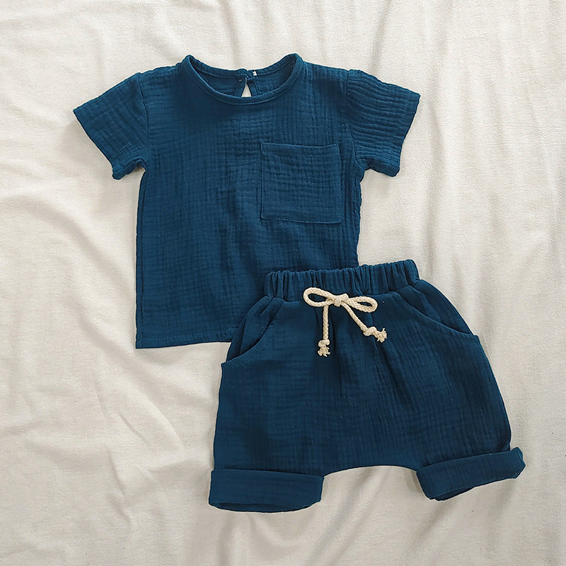 Pure Cotton Children's Two-piece Baby Set - Mubimart -  