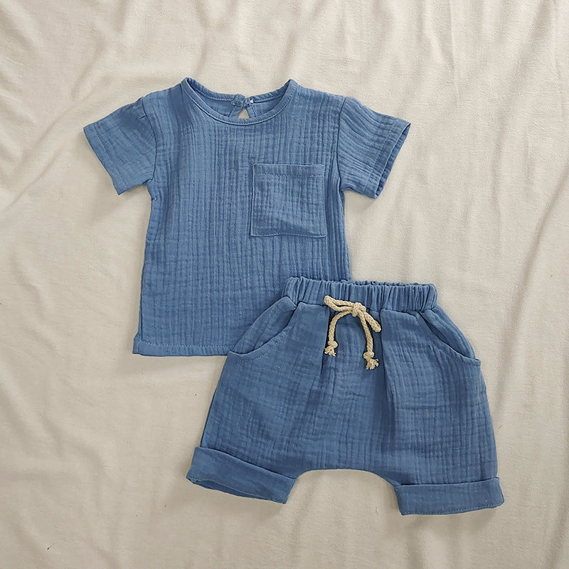 Pure Cotton Children's Two-piece Baby Set - Mubimart -  