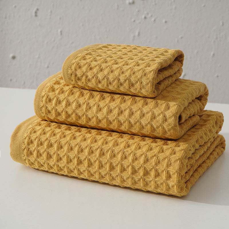 Pure Cotton Honeycomb 32 Bath Towels - Mubimart