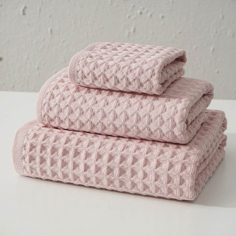 Pure Cotton Honeycomb 32 Bath Towels - Mubimart