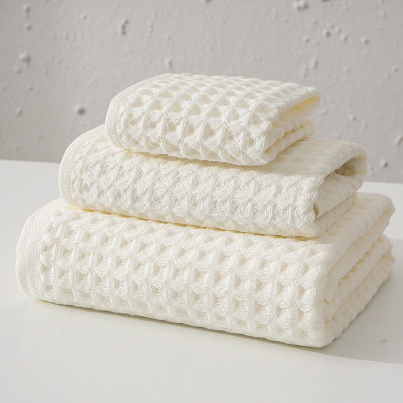 Pure Cotton Honeycomb 32 Bath Towels - Mubimart -  