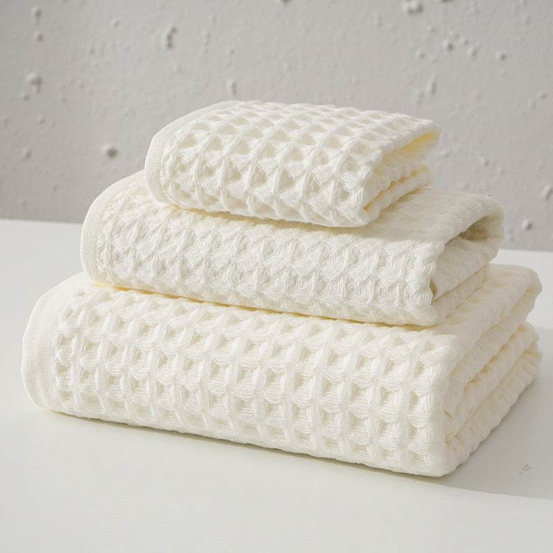 Pure Cotton Honeycomb 32 Bath Towels - Mubimart