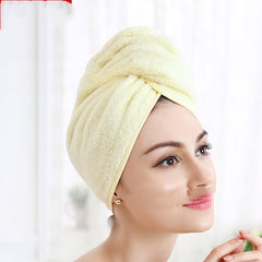 Pure Cotton Shower Cap Ladies Dry Hair Towel Soft Thick Absorbent Buckle Dry Hair Cap - Mubimart -  