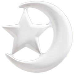 Pure White Ceramic Creative Star And Moon Dessert Plate - Mubimart -  