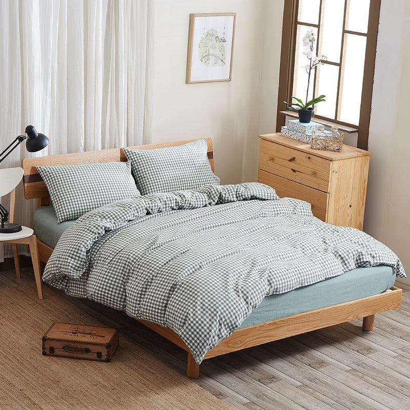 Pure cotton four-piece bed sheet set - Mubimart -  