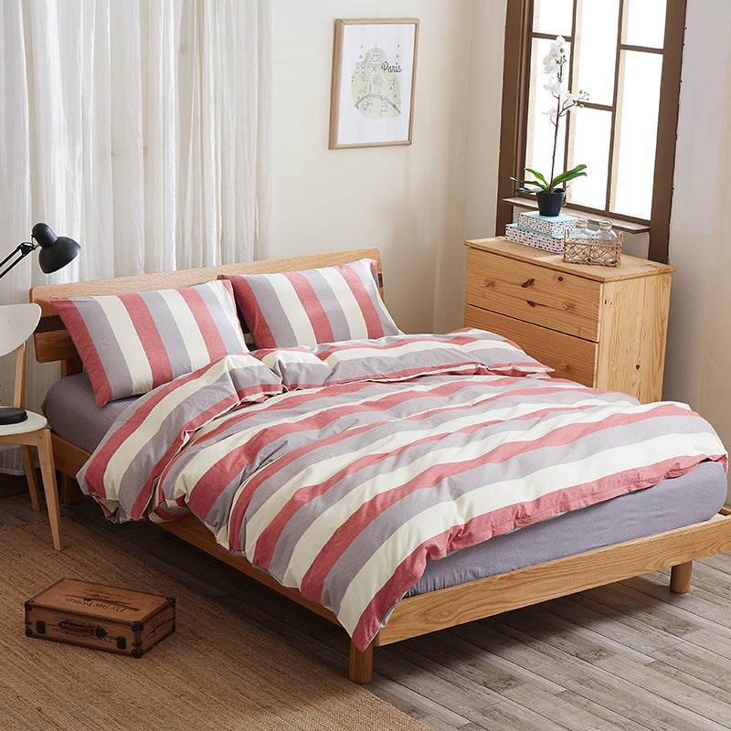 Pure cotton four-piece bed sheet set - Mubimart