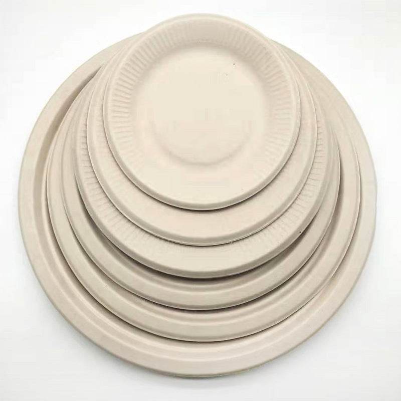 Pure pulp disposable paper plates - Mubimart