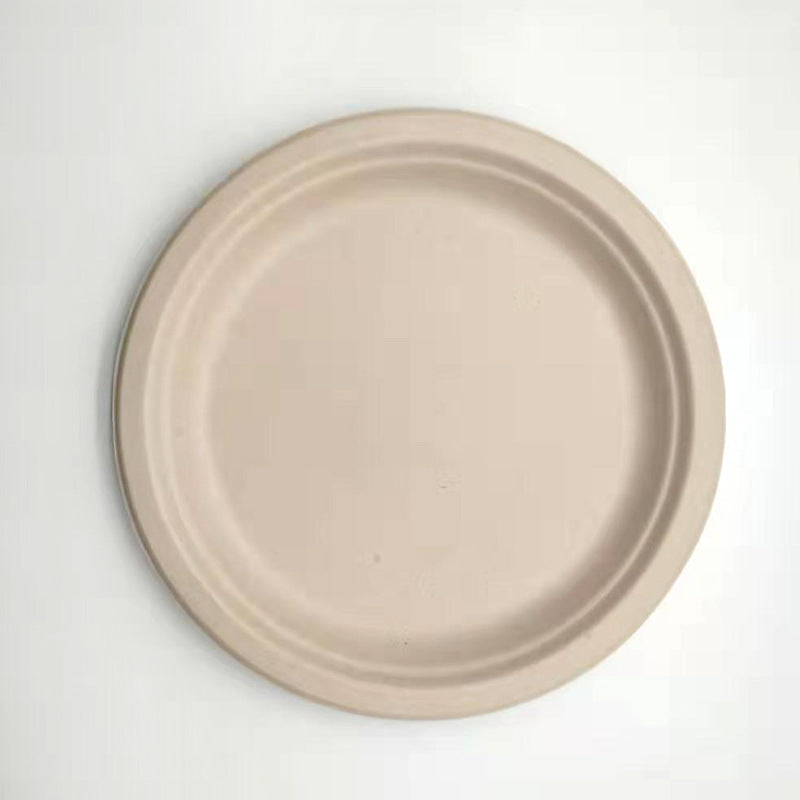 Pure pulp disposable paper plates - Mubimart -  