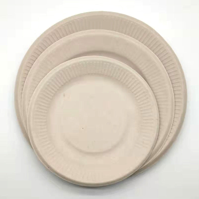 Pure pulp disposable paper plates - Mubimart - Disposable Plates 