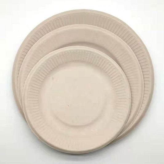 Pure pulp disposable paper plates - Mubimart