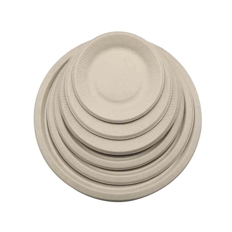 Pure pulp disposable paper plates - Mubimart