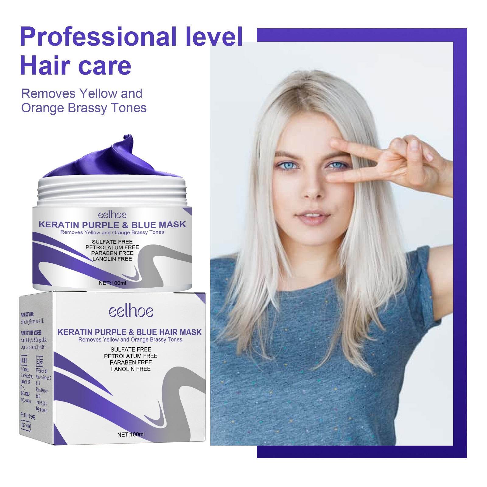 Purple Hair Care Mask Soft Hydrating - Mubimart