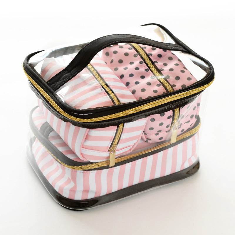 Pvc Portable Toiletry Bag Suit - Mubimart