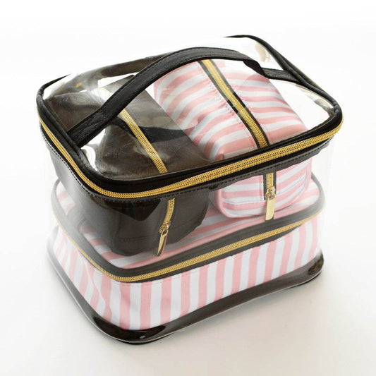 Pvc Portable Toiletry Bag Suit - Mubimart