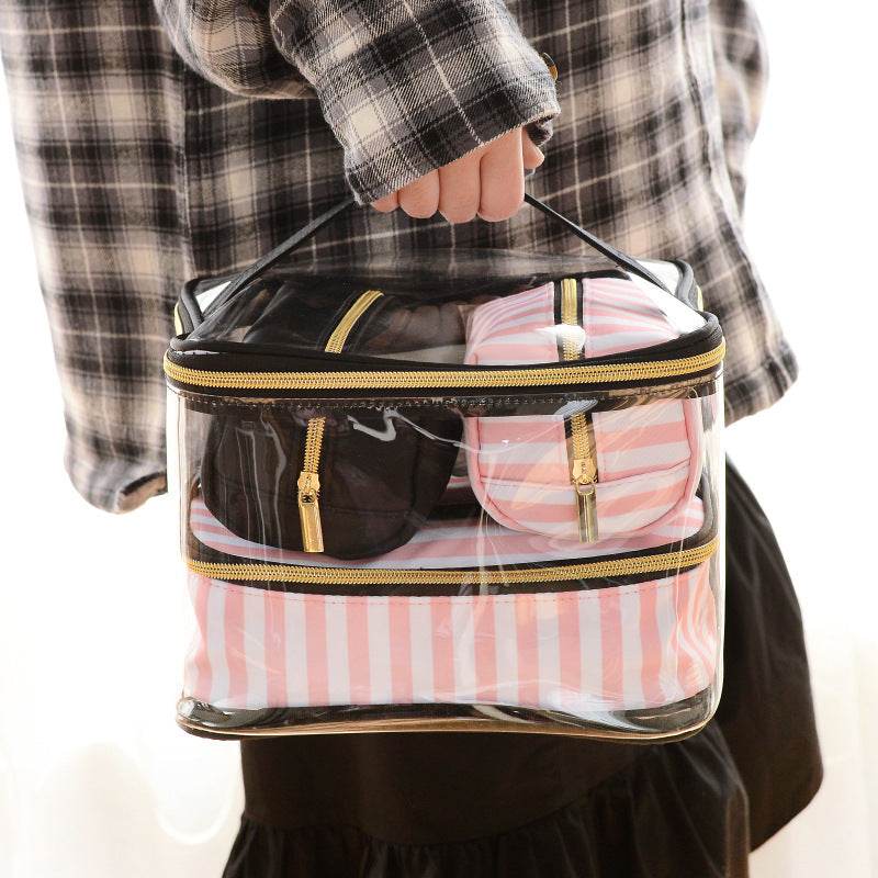 Pvc Portable Toiletry Bag Suit - Mubimart