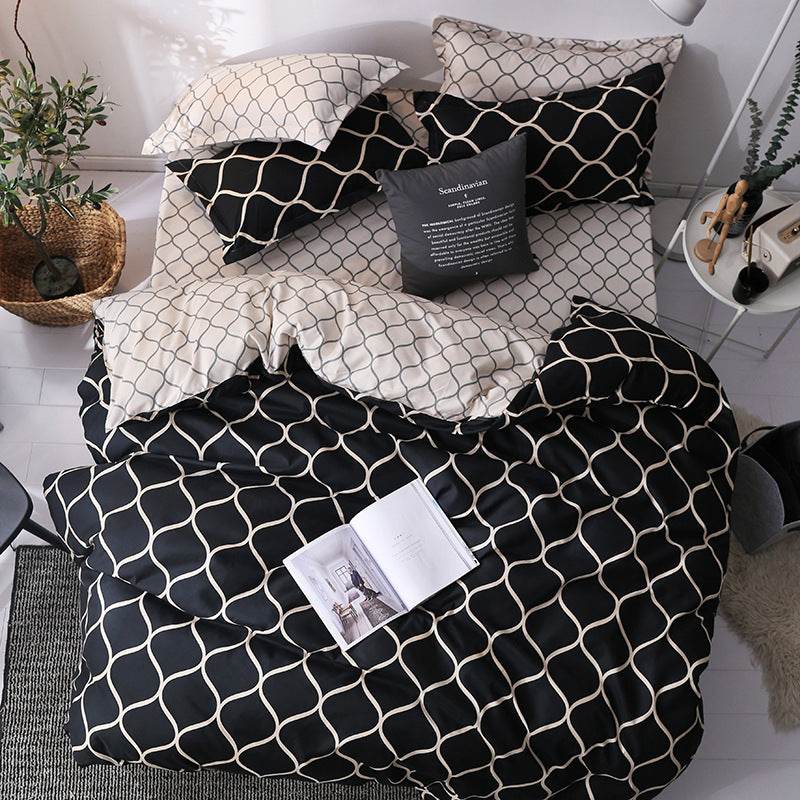 Quilt Duvet Cover 2 Pillow Cases 50x70cm Bedding Sets 3 Pcs - Mubimart