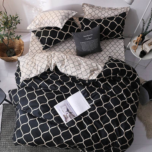 Quilt Duvet Cover 2 Pillow Cases 50x70cm Bedding Sets 3 Pcs - Mubimart