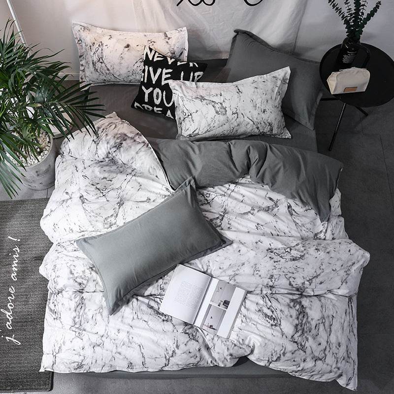 Quilt Duvet Cover 2 Pillow Cases 50x70cm Bedding Sets 3 Pcs - Mubimart