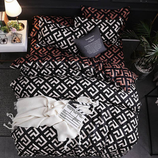 Quilt Duvet Cover 2 Pillow Cases 50x70cm Bedding Sets 3 Pcs - Mubimart