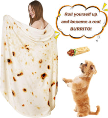 RAINBEAN 71IN Burritos Double Sided Blankets Adult Size, Tortilla Blanket For Kids, Cool Stuff Gifts For Man And Boys, Novelty Food Wrap Blanket, Taco Blankets For Birthday Gifts White Elephant - Mubimart -  