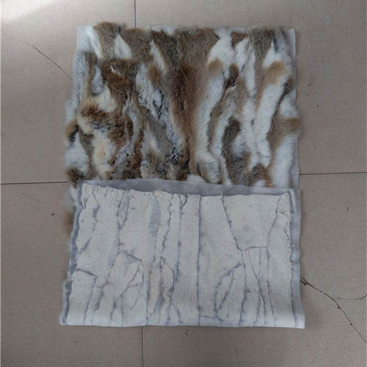 Rabbit Winter Fur Blankets Rabbit Fur Patchwork Mattress Clothing Furniture Bed Blankets - Mubimart