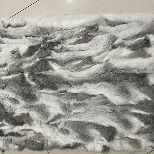 Rabbit Winter Fur Blankets Rabbit Fur Patchwork Mattress Clothing Furniture Bed Blankets - Mubimart