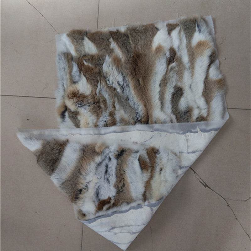 Rabbit Winter Fur Blankets Rabbit Fur Patchwork Mattress Clothing Furniture Bed Blankets - Mubimart