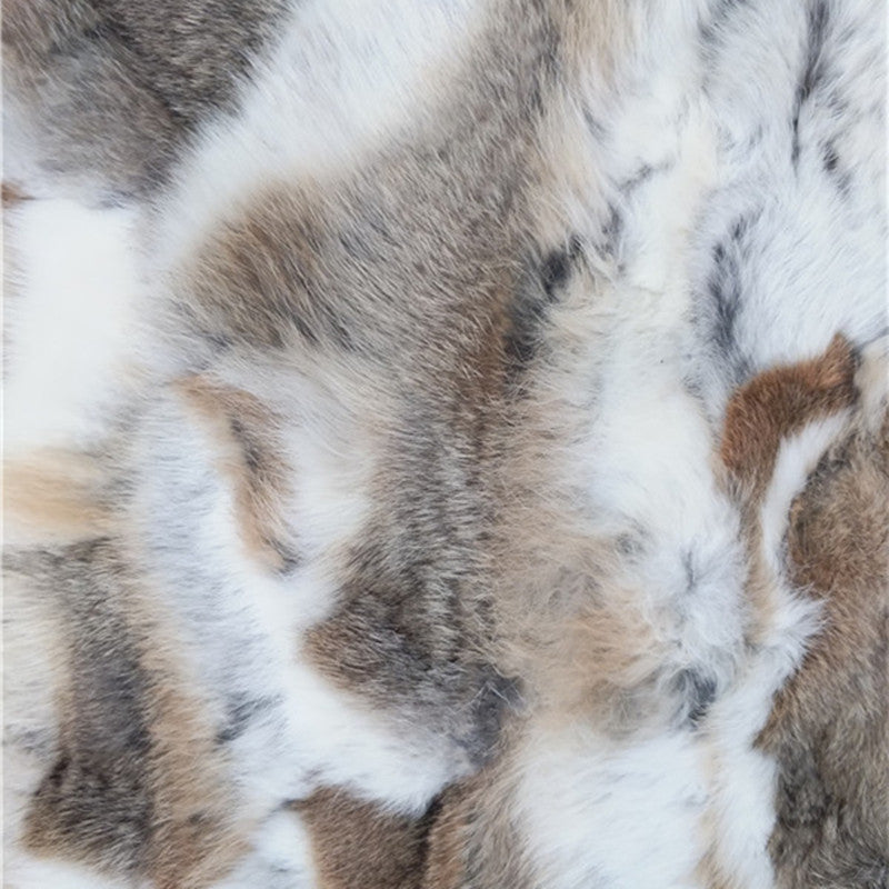 Rabbit Winter Fur Blankets Rabbit Fur Patchwork Mattress Clothing Furniture Bed Blankets - Mubimart -  