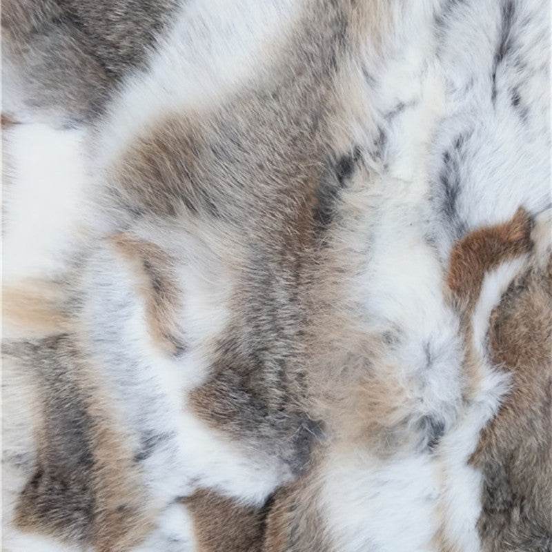 Rabbit Winter Fur Blankets Rabbit Fur Patchwork Mattress Clothing Furniture Bed Blankets - Mubimart