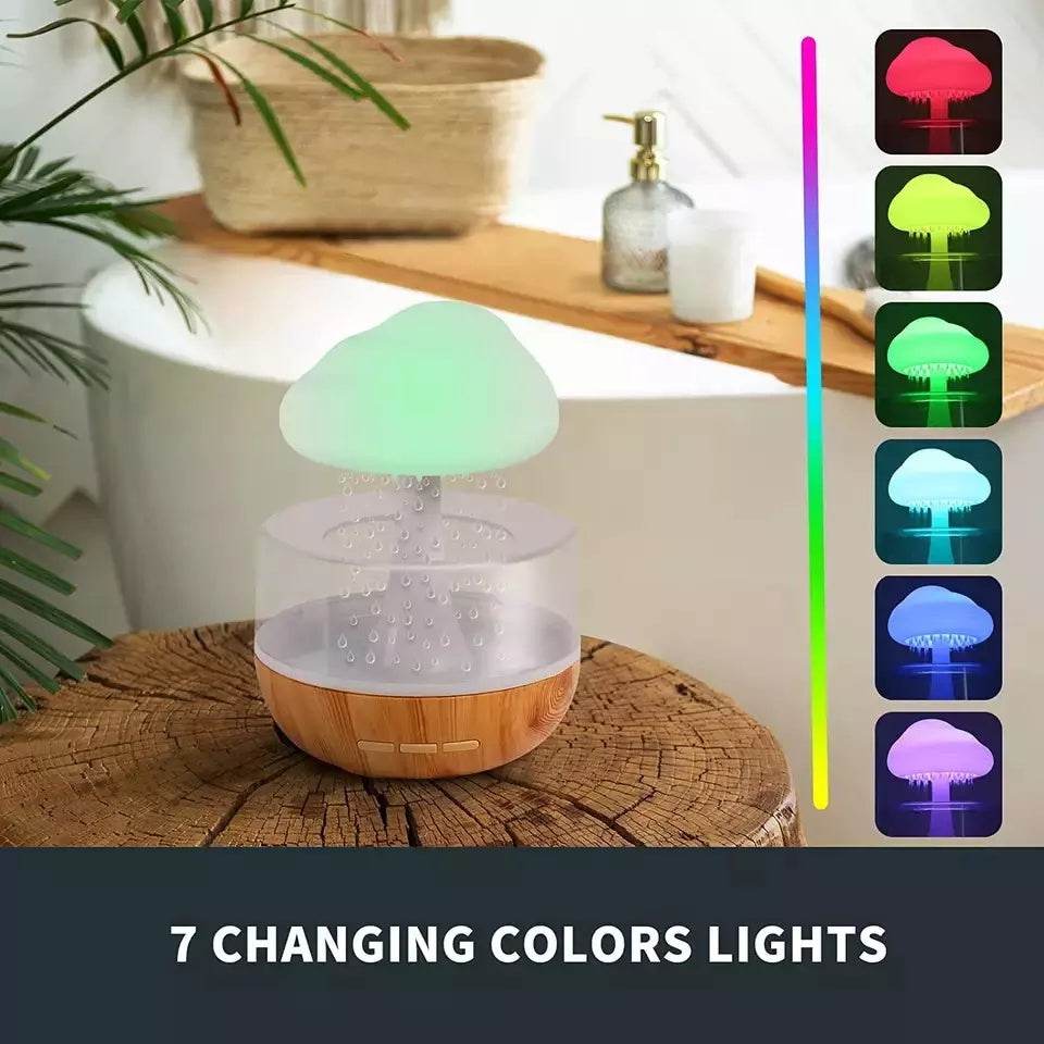 Rain Cloud Aroma Humidifier Raining Humidifier Water Drop Humidifier - Mubimart