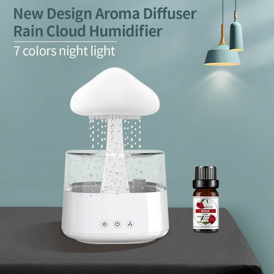 Rain Humidifier Mushroom Humidifier Rain Cloud Humidifier Water Drop Humidifier - Mubimart