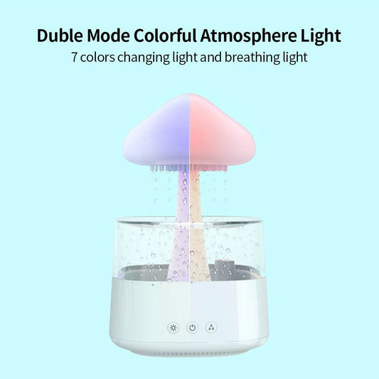 Rain Humidifier Mushroom Humidifier Rain Cloud Humidifier Water Drop Humidifier - Mubimart