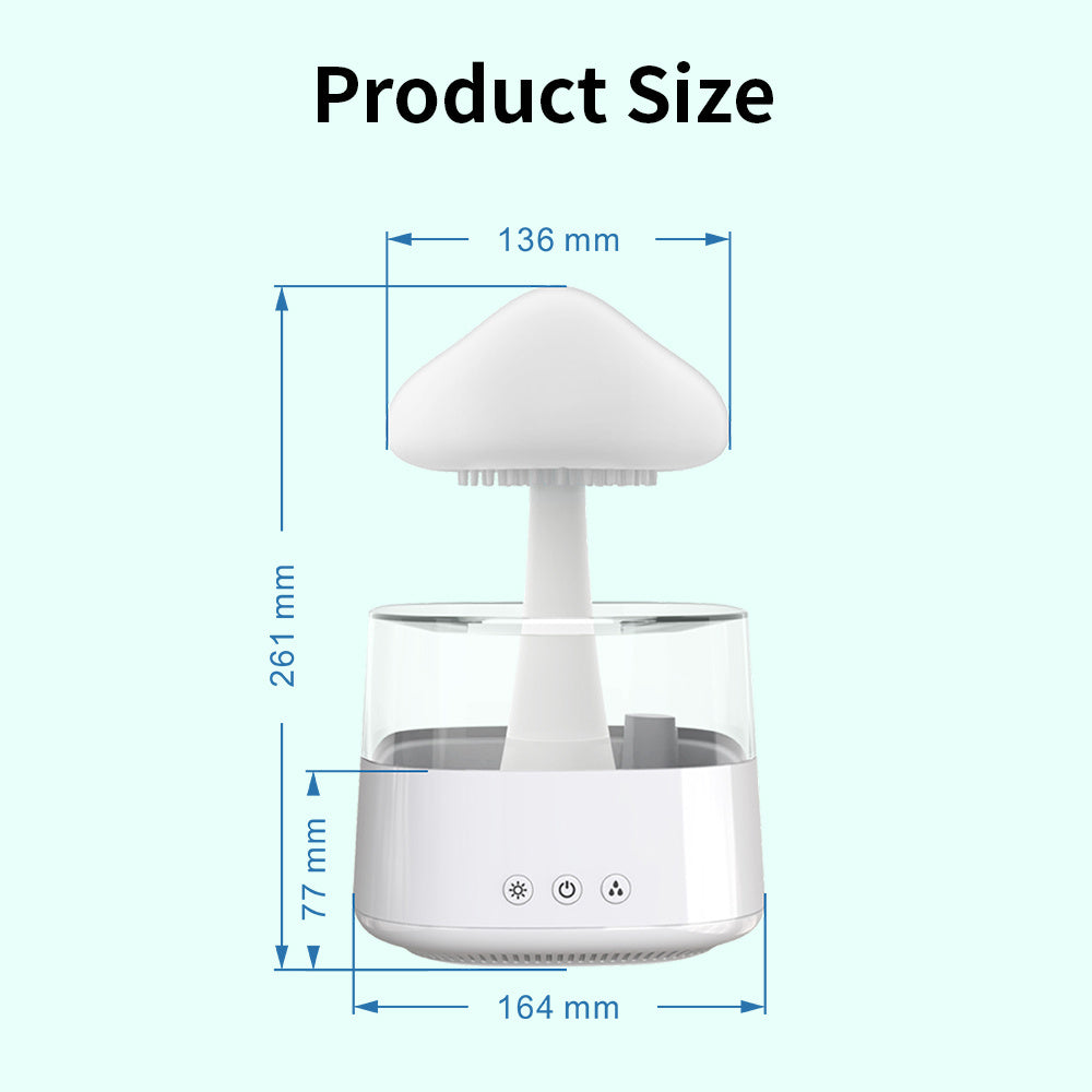 Rain Humidifier Mushroom Humidifier Rain Cloud Humidifier Water Drop Humidifier - Mubimart -  