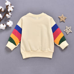 Rainbow Print Long Sleeve Round Neck Children's Clothing For Men And Women - Mubimart -  